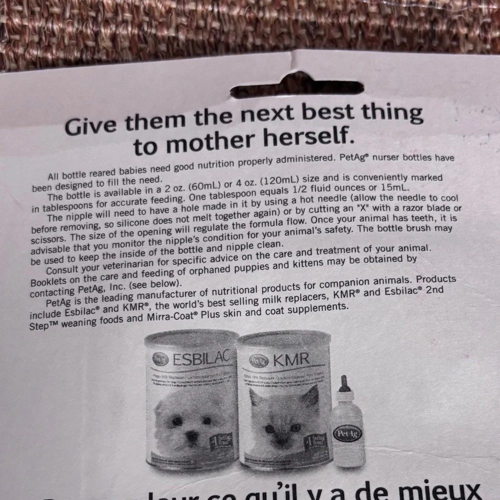 PetAg newborn nursing kit, latex free, 5 nipples, 2 oz bottle, bottle brush